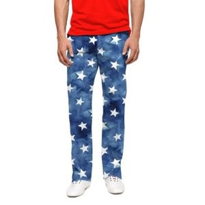 Loudmouth Men's All Star Blue Star Print Golf Pants